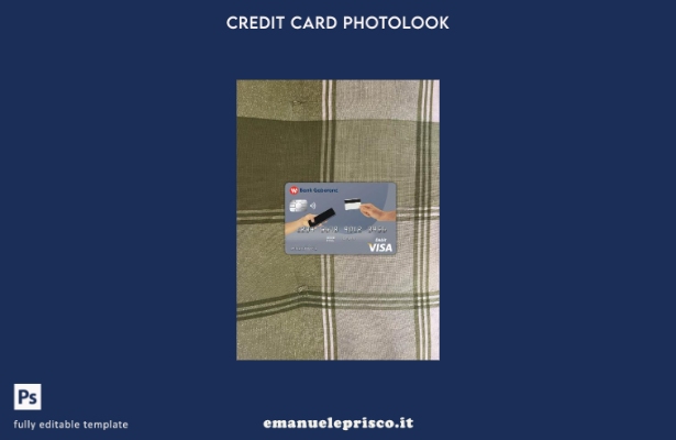 modello frontale photolook della carta visto Botswana Bank Gaborone stile verifi